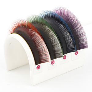 Extensiones de Pestañas Ombre Coreanas de Fibra PBT BC, Bandejas de Colores, Ligeras, Veganas, de Alta Calidad, Hechas a Mano - Product Image 1