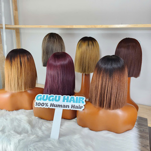 วิกผมบ๊อบสีดำสำหรับผู้หญิงผิวดำวิกผมแท้แบบ100% - Product Image 2