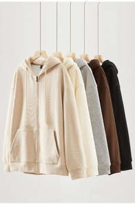 New <b>Men's</b> Clothing Manufacturers Custom 500 GSM Silver Fox Fleece Heavyweight High Quality 100% Cotton <b>Zip</b> up <b>Hoodie</b> For <b>Men</b> - Product Image 3