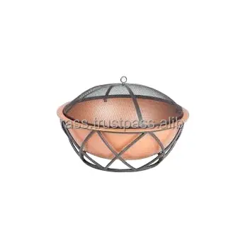 Solid Metal Iron & Copper Bowl Outdoor Wholesale Wood Burning Fire Pits Garden Fire Pit Round Shaped Decorative