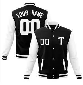 Vente en gros de manteaux coupe-vent d'hiver décontractés en coton vestes de baseball personnalisées en polyester universitaire grande taille pour hommes - Product Image 4