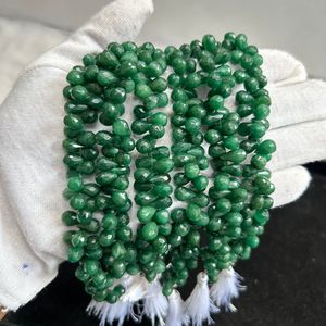 อัญมณี aventurite สีเขียวธรรมชาติขนาด5.5-6มม. รูปทรงหยดน้ำเรียบอัญมณีหลวม - Product Image 4