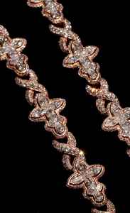 Collar de Cadena Cubana con Mariposa de Moissanita con Incrustaciones de Lujo, Chapado en Rodio, Estilo Hip Hop, Joyería Ortodoxa para Regalo y Fiesta - Product Image 2