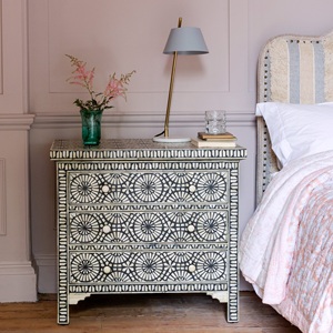 โต๊ะไม้เรซินฝังกระดูกสไตล์วินเทจหรูหราสำหรับห้องนั่งเล่นโต๊ะน้ำชาแบบอินเดียคุณภาพสูง - Product Image 3