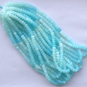 ลูกปัดหินโอปอลสีฟ้าน้ำทะเลธรรมชาติ4มม. 6มม. 8มม. 10มม. ลูกปัดพลอยเม็ดเรียบจากผู้ผลิตออนไลน์ alibaba - Product Image 1