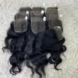 VQHAIR cierre 4by4 vietnamita Virgen no Remy extensiones de cabello crudo estilo de encaje superior corte un donante precio competitivo cabello humano - Product Image 4