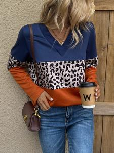 Sudadera Holgada Informal para Mujer, Manga Larga, Bloques de Color - Product Image 4