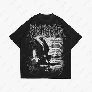 T-shirts personnalisés à col ras du cou 100% coton à manches courtes T-shirts sérigraphiés graphiques surdimensionnés lourds pour hommes - Product Image 3