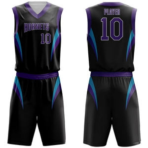 Uniforme réversible de basket-ball conceptions professionnelles logo personnalisé fabrication fine respirant nouvel uniforme de basket-ball de taille adulte - Product Image 1