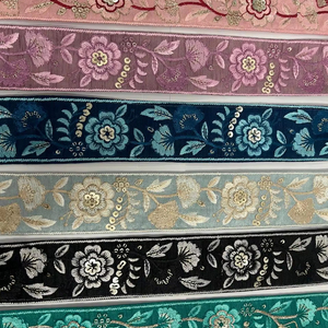 Lujo hecho a mano 9 Mtr. Vestidos de encaje Bolsos Elegante Casual Étnico Diseño tradicional Simple 3D Floral Bordado Fancy 3D Flower - Product Image 1