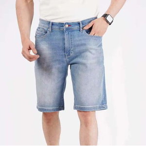 Shorts en jean pour hommes en gros, respirants, à séchage rapide, lavage clair, taille mi-haute, streetwear, shorts de sport, de fitness et d'entraînement - Product Image 6