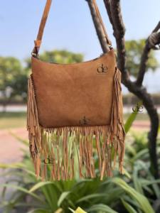 Women's Crossbody Handbag Suede <b>Leather</b> Fringe <b>Purse</b> Soft Stylish New Design Handmade Hot Selling Bags for Women - Product Image 3