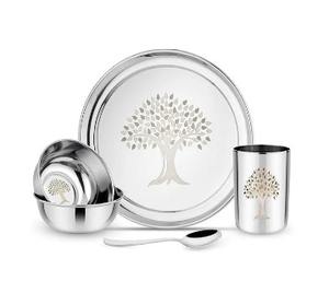 Premium 5-Piece <b>Laser</b> Cut Stainless Steel Dinnerware Set Classic Design Plant Pattern Spoon Utensils Huge Demand <b>Sale</b> - Product Image 6