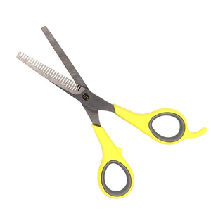 Tijeras con estilo para el cabello, tijeras para adelgazar, mango de plástico, tijeras para adelgazar el cabello de acero inoxidable con reposapiés fijo - Product Image 1