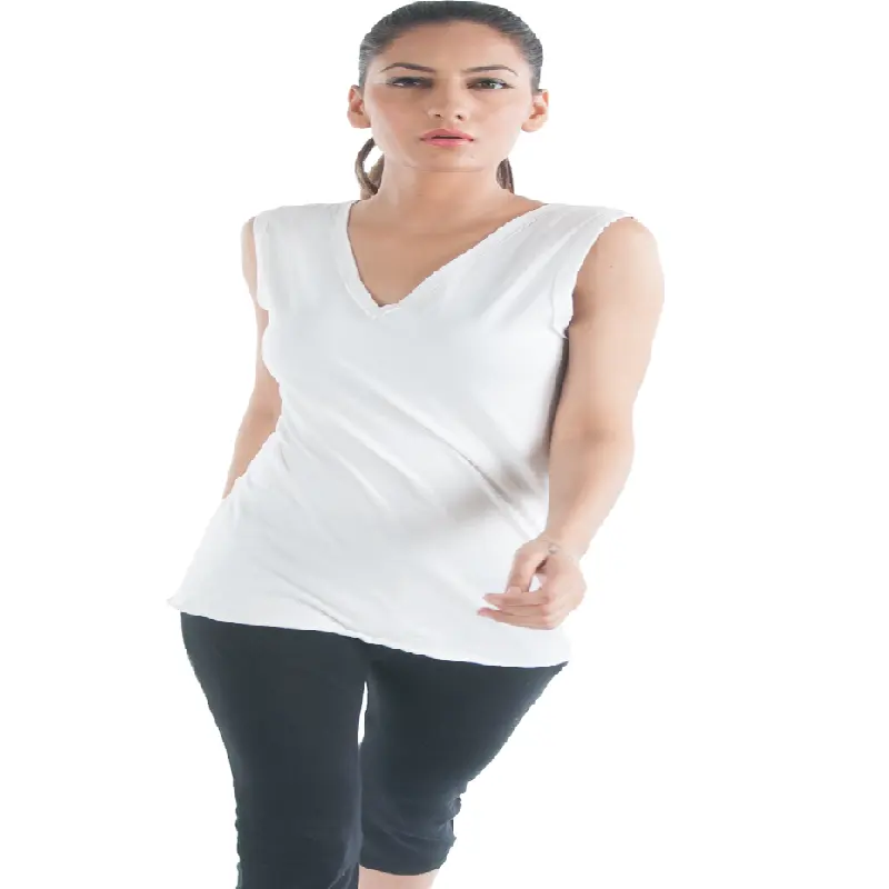 Eco-Vriendelijke Producten 2023 Mouwloze Yoga T-Shirt Top In Witte Kleur Comfortabel Geschikt Voor Yoga, Gym Fitness Set Voor Vrouwelijke Meisjes