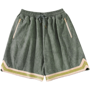 Custom Logo Embroidery Elastic Waist Drawstring Utility Athletic Basketball Vintage Shorts CustomMade Basketball Shorts - Product Image 1