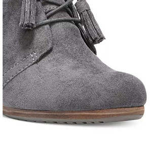 Botines de cuña Dakota para mujer Dr. Scholl's, de caña media alta, con cordones, punta puntiaguda, color gris oscuro, talla 7.5 M, transpirables para otoño - Product Image 3