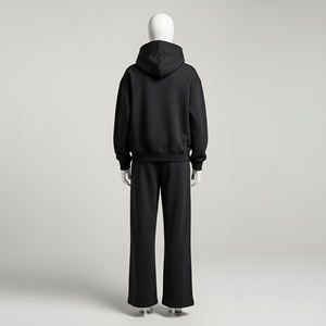 Ensemble 2 pièces et sweats à capuche en coton polaire pour hommes, sweat à capuche décontracté personnalisé vêtements de sport surdimensionnés de rue, vente en gros - Product Image 4