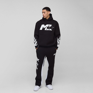 2025 nuevo estilo tendencia producto pantalla impresa chándal de gran tamaño para hombre conjunto de chándales transpirables - Product Image 1