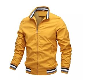 แจ็กเก็ตกระแทกกันลมสำหรับผู้ชายเสื้อกันลมลำลองขนาดพลัสไซส์สำหรับฤดูใบไม้ผลิคอตั้งปรับแต่งโลโก้ได้ตามต้องการ - Product Image 4