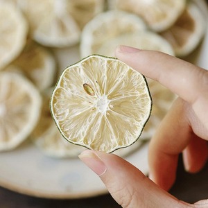 Vente en gros tranche de citron vert séché sans sucre naturel sain anneau de citron sec tranches d'agrumes déshydratés - Product Image 1