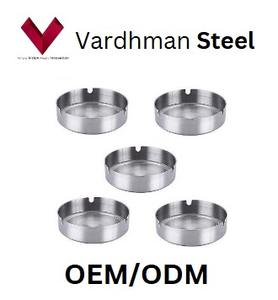 ที่เขี่ยบุหรี่ทรงกลมขนาดเล็กพกพาสะดวกทำจากสเตนเลสสตีลขนาด8ซม. สำหรับใช้ในบ้านและรถยนต์ - Product Image 5