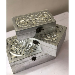 Lot de 3 boîtes à bijoux de différentes tailles, argenterie, boîtes et présentoirs à bijoux en aluminium, meilleur prix, solutions de rangement élégantes - Product Image 4