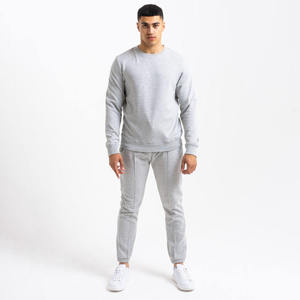 Ensemble de survêtement de sport en coton de haute qualité avec logo personnalisé, col rond, poids lourd, survêtement pour hommes, ensemble de jogging 2 pièces - Product Image 1