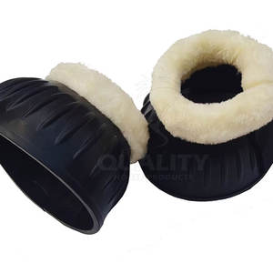 Adjustable <b>Horse</b> Bell <b>Boots</b> for Training and Jumping Lightweight Neoprene Bell <b>Boots</b> Hoof Protection - Product Image 2
