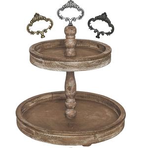 Kitchen Ware Wooden Plates Round Wood Plates Set of 4 Acacia Wooden Plates Round Tray Easy Cleaning Serving Platter <b>for</b> Hot <b>Sale</b> - Product Image 1