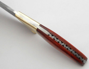 Juego de cuchillos de cocina hechos a mano, de acero de Damasco, respetuosos con el medio ambiente, gota de lluvia, alta calidad, personalizable, Santoku, vegetariano, acero al carbono, Pakka - Product Image 4