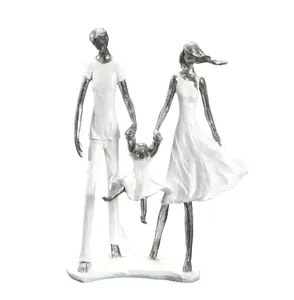 Resin European style family home room decoration couple statues