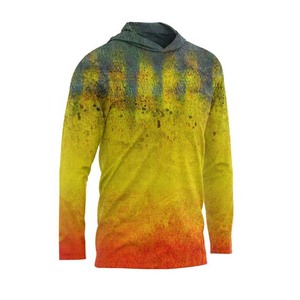 Camisa de Pesca con Capucha de Manga Larga para Hombre, Estampado Degradado, Secado Rápido, Protección Solar UPF 50, Ropa para Actividades al Aire Libre - Product Image 5