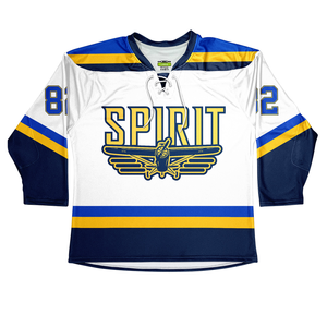 Vente en gros de maillots de hockey sur glace sublimés à col en V personnalisés numéro de nom en sergé de haute qualité évacuant l'humidité écologique 100% - Product Image 1