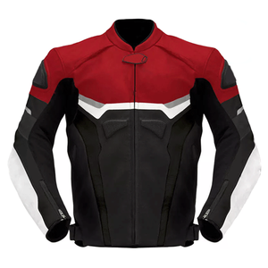 Blouson de course moto cuir de vachette blindé CE protégé coupe-vent grande taille vêtements de sport personnalisables - Product Image 3