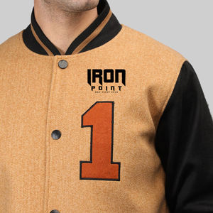 Vestes universitaires pour hommes tendance, broderie personnalisée et design imprimé, style streetwear, toile pour l'hiver, couleur unie - Product Image 2