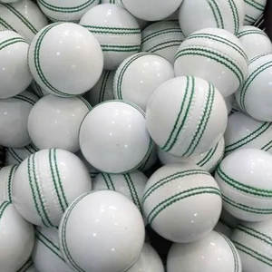 Vente chaude en cuir véritable cousu à la main entraînement sportif couleur blanche pleine brillance Cricket balle dure exportation internationale - Product Image 5