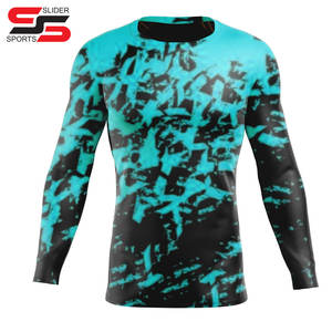 Rashguard solide Rash Guard MMA personnalisé entièrement par sublimation à manches courtes Rash Guards de surf BJJ Rashguard - Product Image 1