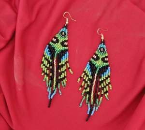 Pendientes Bordados Personalizados con Múltiples Cuentas, Joyería Festiva para Mujer al Mejor Precio, Pendientes con Cuentas Hechos en India - Product Image 4