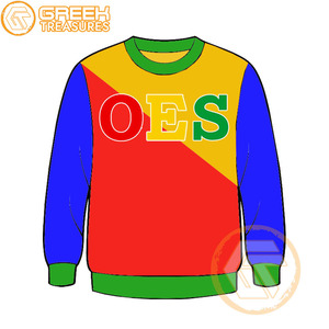 Orden personalizada de la estrella del Este Sudadera bordada de lana de algodón Suéter de alta calidad Ropa griega OES Sudaderas - Product Image 4