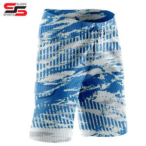 กางเกงเล่นกีฬาสองชั้นของผู้ชายกางเกงขาสั้นผ้ายืดเอวสูงสำหรับใส่เล่นกีฬา - Product Image 4