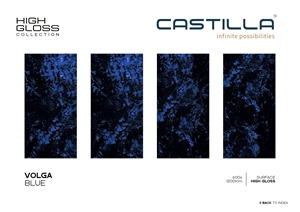 Azulejos de porcelana de alto brillo de 600x1200mm VOLGA BLUE - Product Image 2