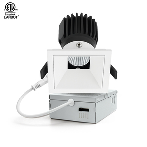 Đèn chiếu sáng âm trần hình vuông không viền 4 inch, hoàn thiện màu trắng, đèn <span class=keywords><strong>LED</strong></span> âm trần có thể điều chỉnh độ sáng 12W=120W - Product Image 6