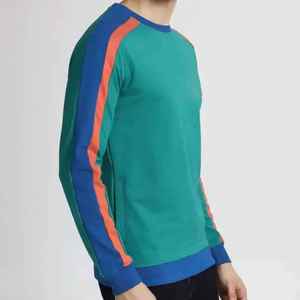 Custom 100% algodón Color Block Pullover Jumper 1/4 Quarter Half Zip Sudadera para hombres - Product Image 2