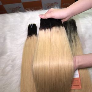 Ensemble de nouveau produit de perruque avec fermeture de trame, couleur Blonde Ombre, prix de gros de l'usine - Product Image 2