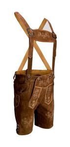 HERREN BAVARIAN BROWN OKTOBERFEST LEDERHOSEN Pantalones Trachten Pantalones Tela de cuero personalizada Cuero de vaca Gamuza 2025 - Product Image 5