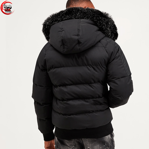 Manteau d'hiver personnalisé, chaud et coupe-vent, pour hommes, grande taille, doudoune bomber, manteau oversize, vestes en nylon et polyester - Product Image 3