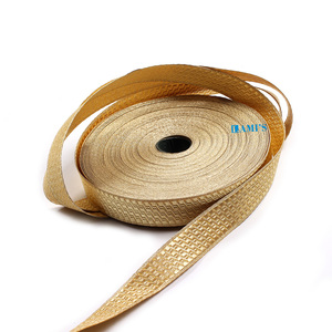Premium 100% Wire Custom Embroidered Logo Gold Gilt Braid <b>Laces</b> Outdoor Uniform Decorative Craft Fabric - Product Image 5