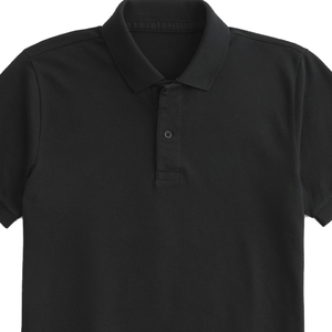 Cómodo Polo negro azabache para hombre con logotipo bordado personalizado Polo de secado rápido para hombre 100% Polo de algodón para hombre - Product Image 6