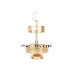 Standard Heart Designed Gold Plated Ramadan <b>Gifting</b> Tray With Exclusive Quality Moon Shape Metallic <b>Eid</b> Special Tray <b>For</b> Ramadan - Product Image 4